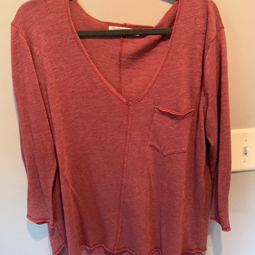 Project Social T Long Sleeve Rustic Red